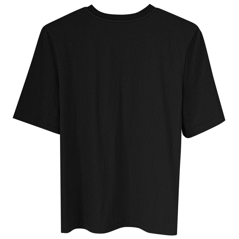 COTTON PADDED SHOULDER HALF SLEEVE TOP