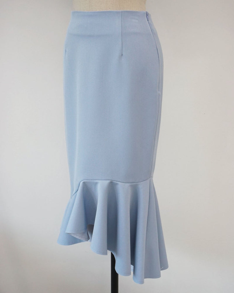 PEPLUM MIDI SKIRT