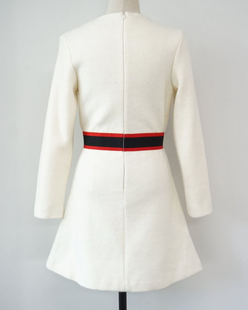 [SPECIAL PRICE] CONTRAST WOOLEN DRESS