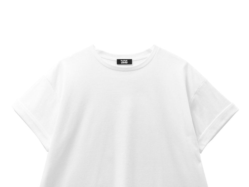 ROLLED SLEEVE COTTON T-SHIRT