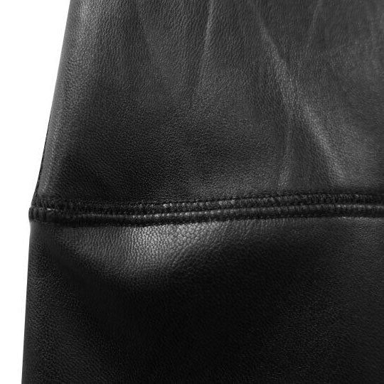 VEGAN LEATHER BIKE SHORTS