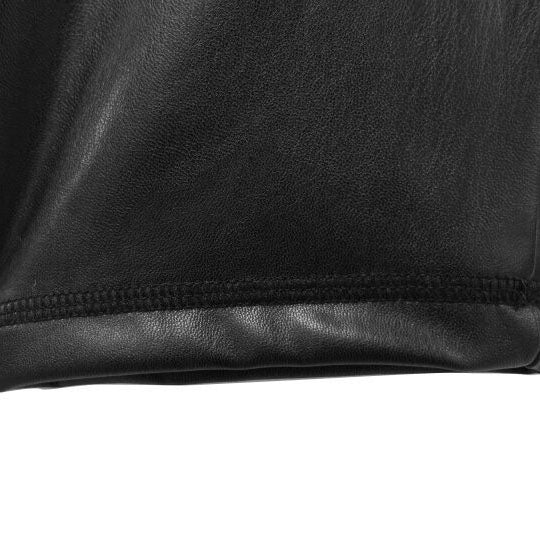 VEGAN LEATHER BIKE SHORTS