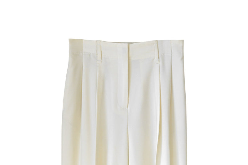 DOUBLE PLEATED STRETCH TROUSERS