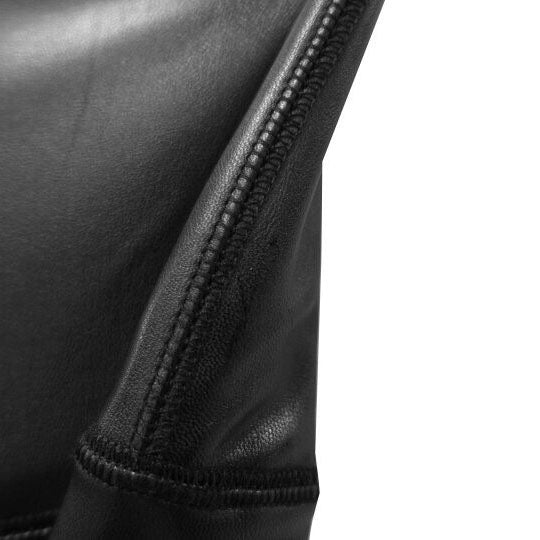 VEGAN LEATHER BIKE SHORTS