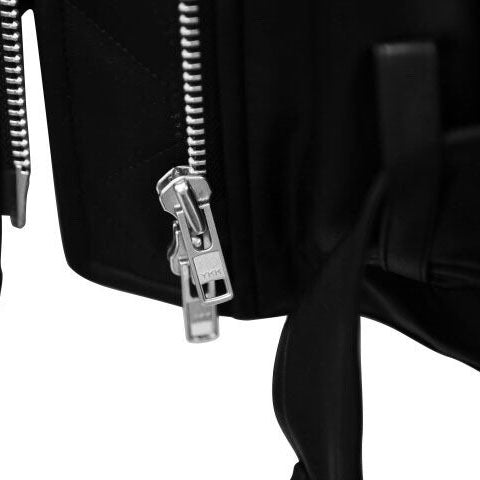 CROPPED VEGAN LEATHER BOMBER JACKET