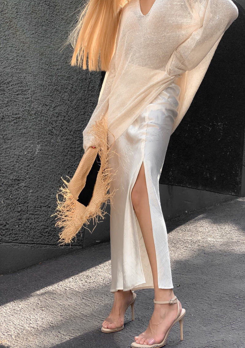 LUXE CRINKLE MAXI SKIRT