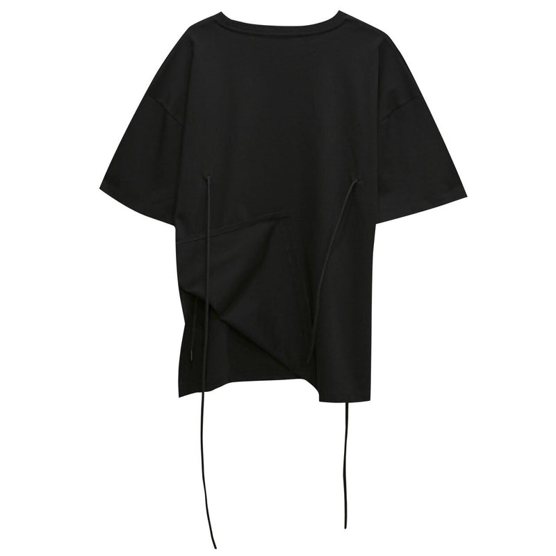 BACK STRING SIDE SLIT DETAIL T-SHIRT
