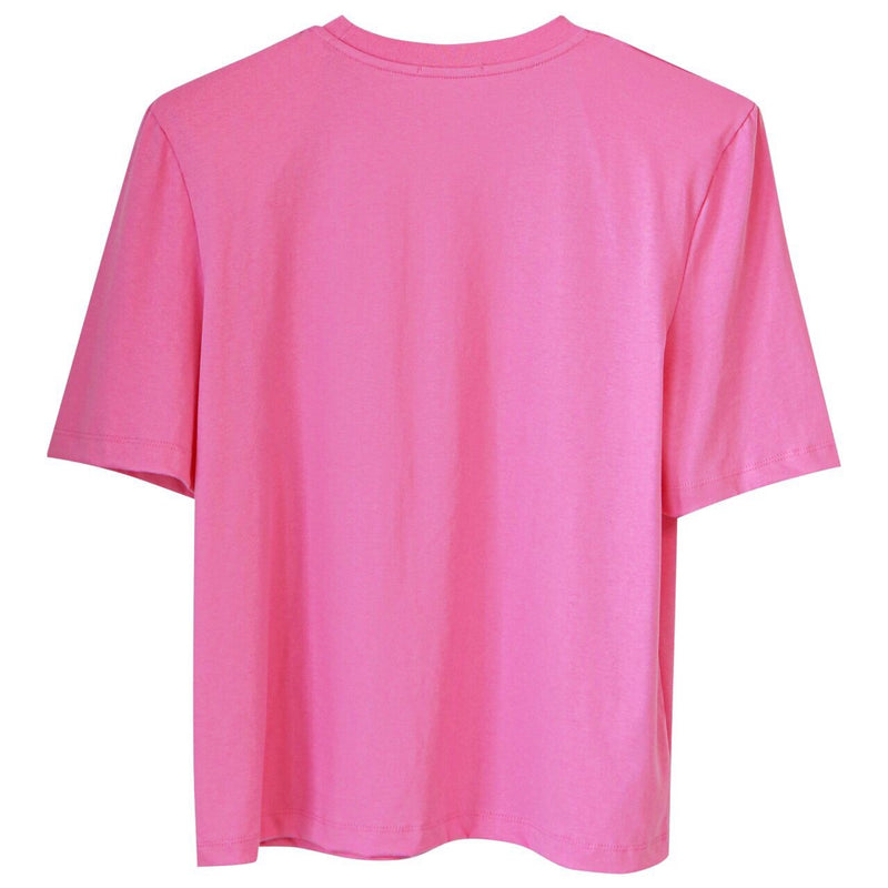 COTTON PADDED SHOULDER HALF SLEEVE TOP