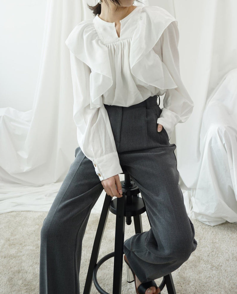 CLASSIC AURORA RUFFLE BLOUSE