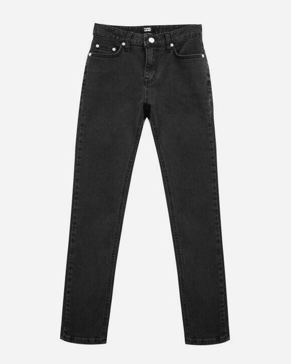 WASHED BLACK STRAIGHT SKINNY JEANS