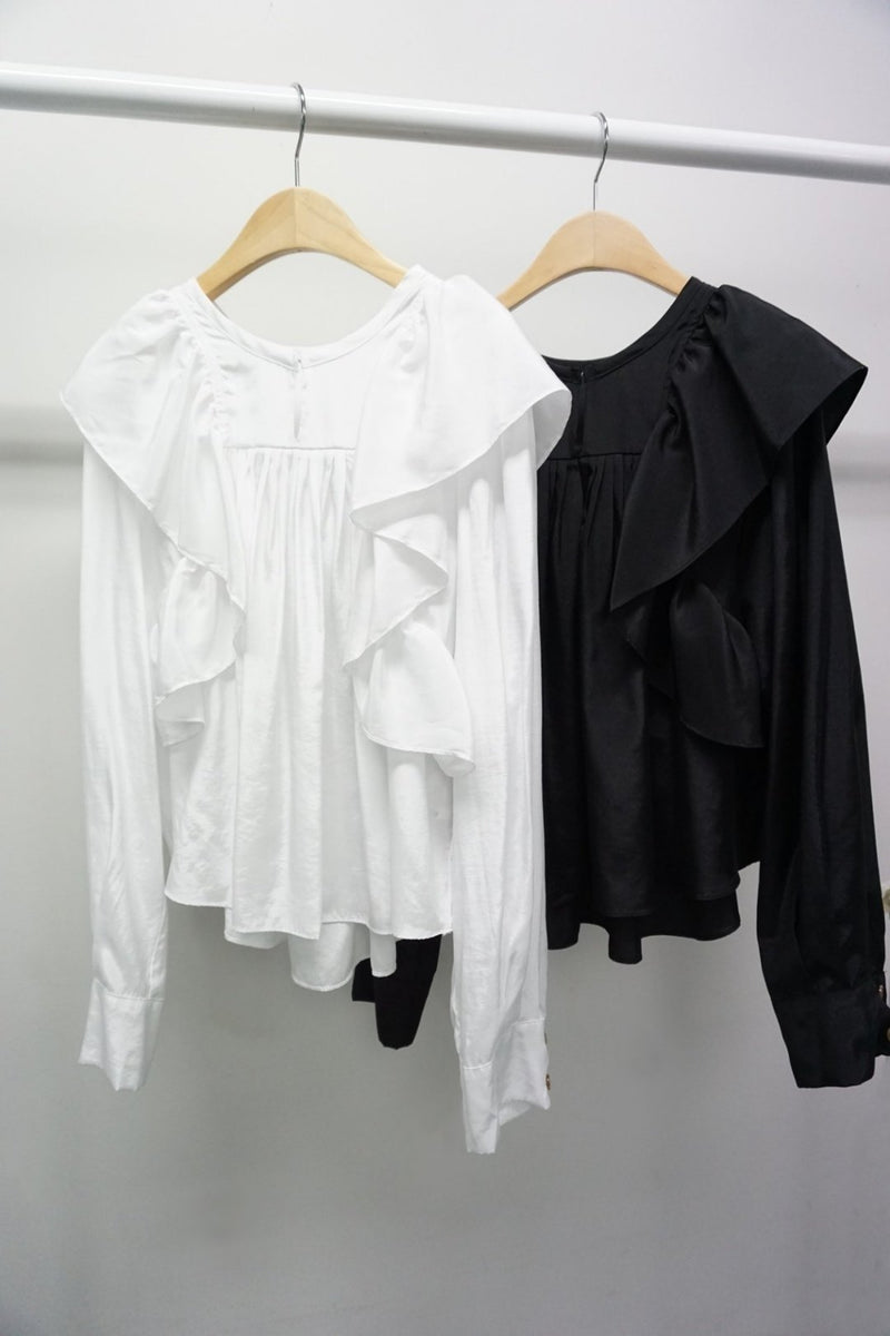 CLASSIC AURORA RUFFLE BLOUSE
