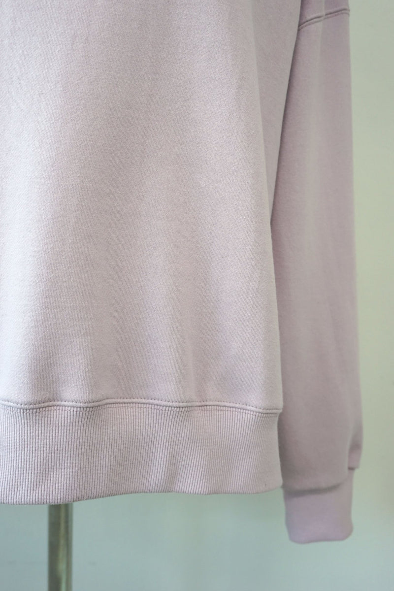 BASIC COTTON SWEATSHIRT WITH SIDE SLIT
