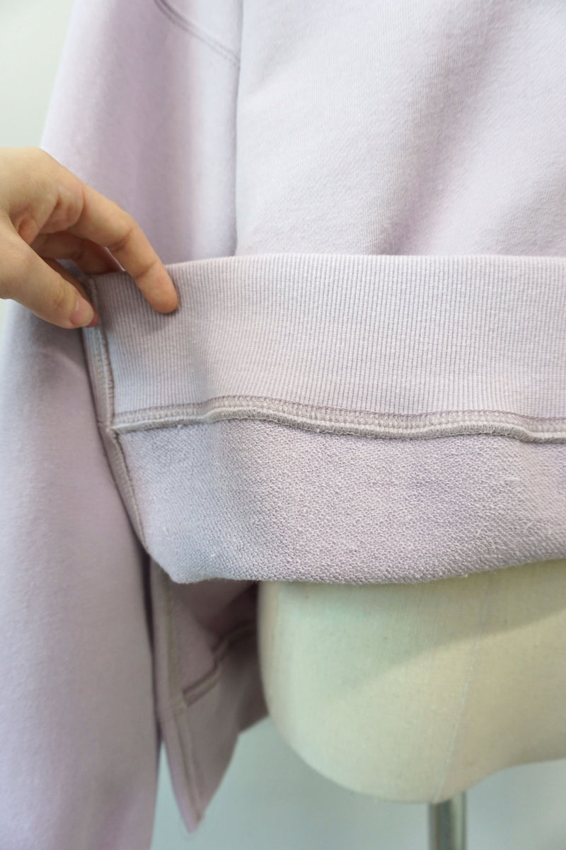 BASIC COTTON SWEATSHIRT WITH SIDE SLIT