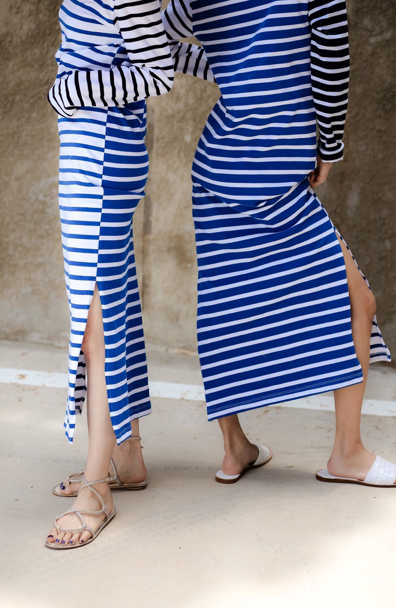 STRIPED COLOR BLOCK MAXI