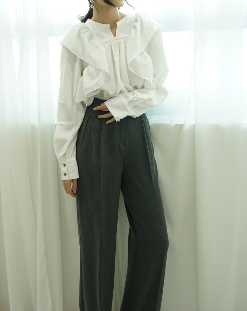 CLASSIC AURORA RUFFLE BLOUSE