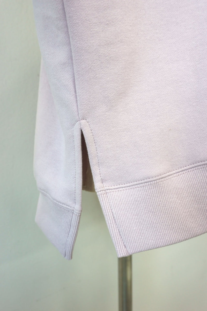 BASIC COTTON SWEATSHIRT WITH SIDE SLIT