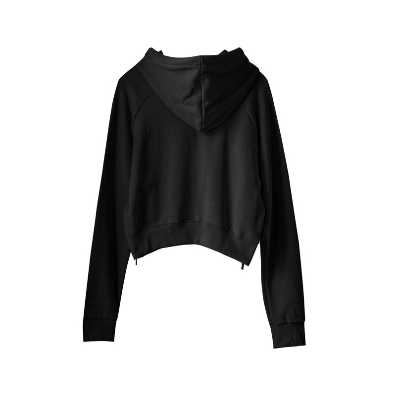 CROPPED HOODIE WITH SIDE ZIP