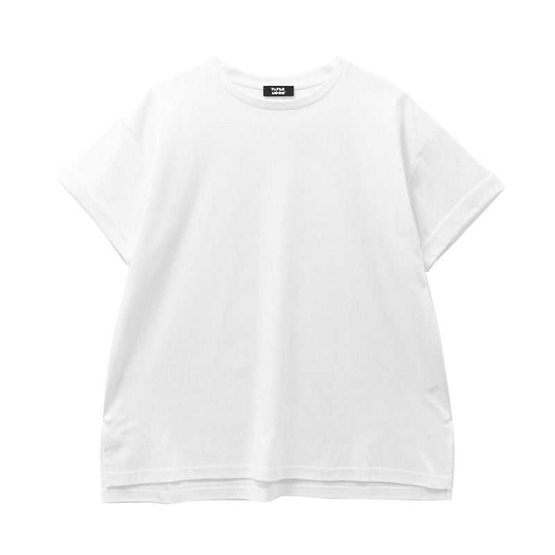 ROLLED SLEEVE COTTON T-SHIRT