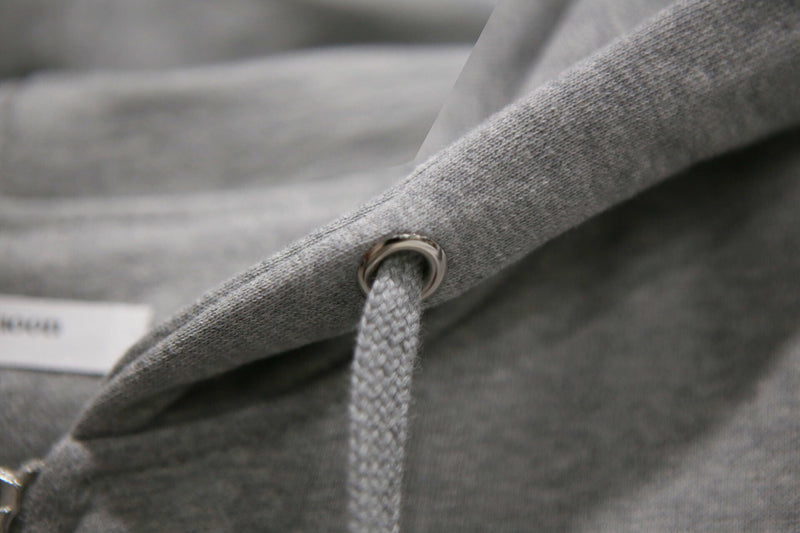 ZIP UP UNBALANCED COTTON HOODIE