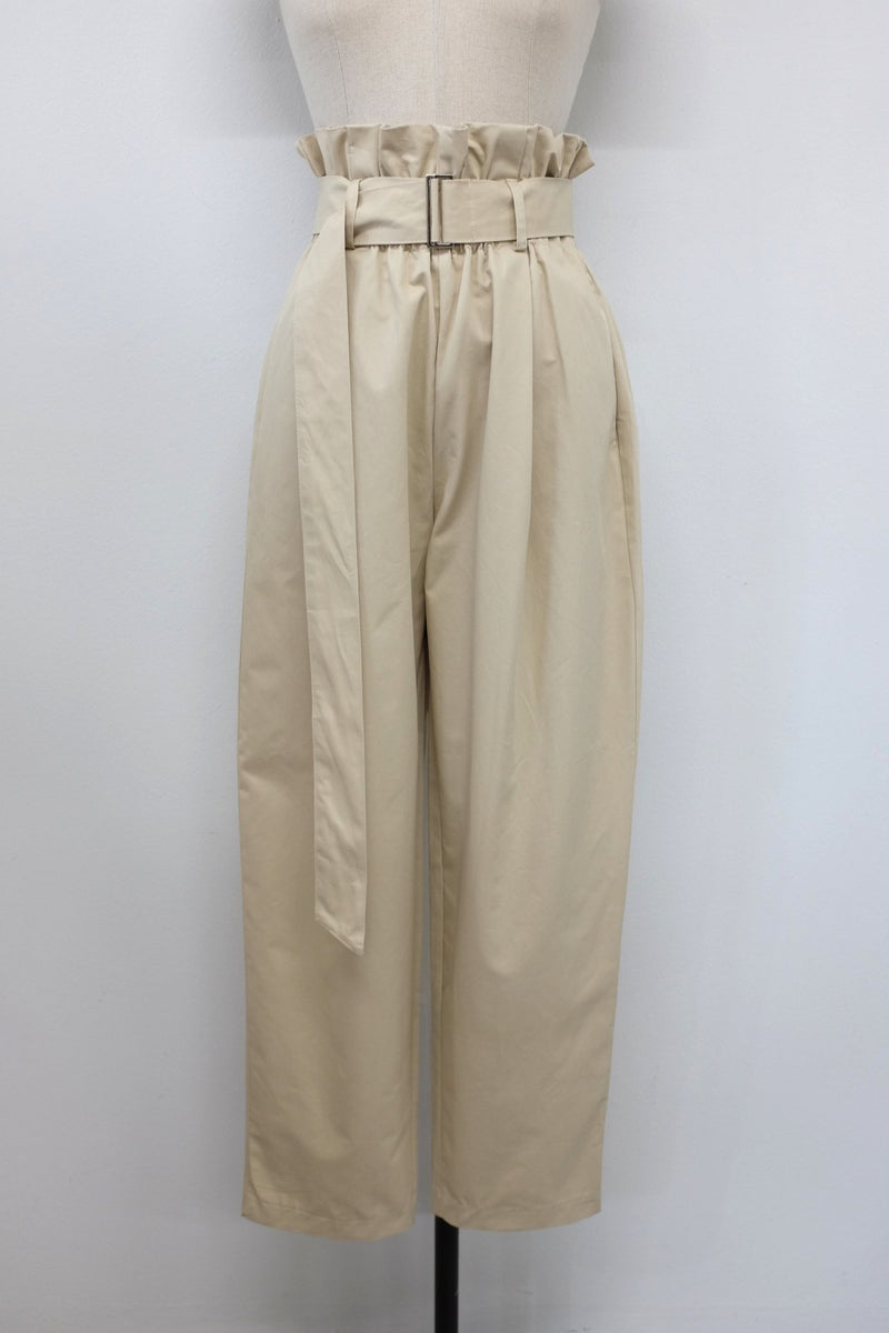 RUFFLE BELTED TROUSERS