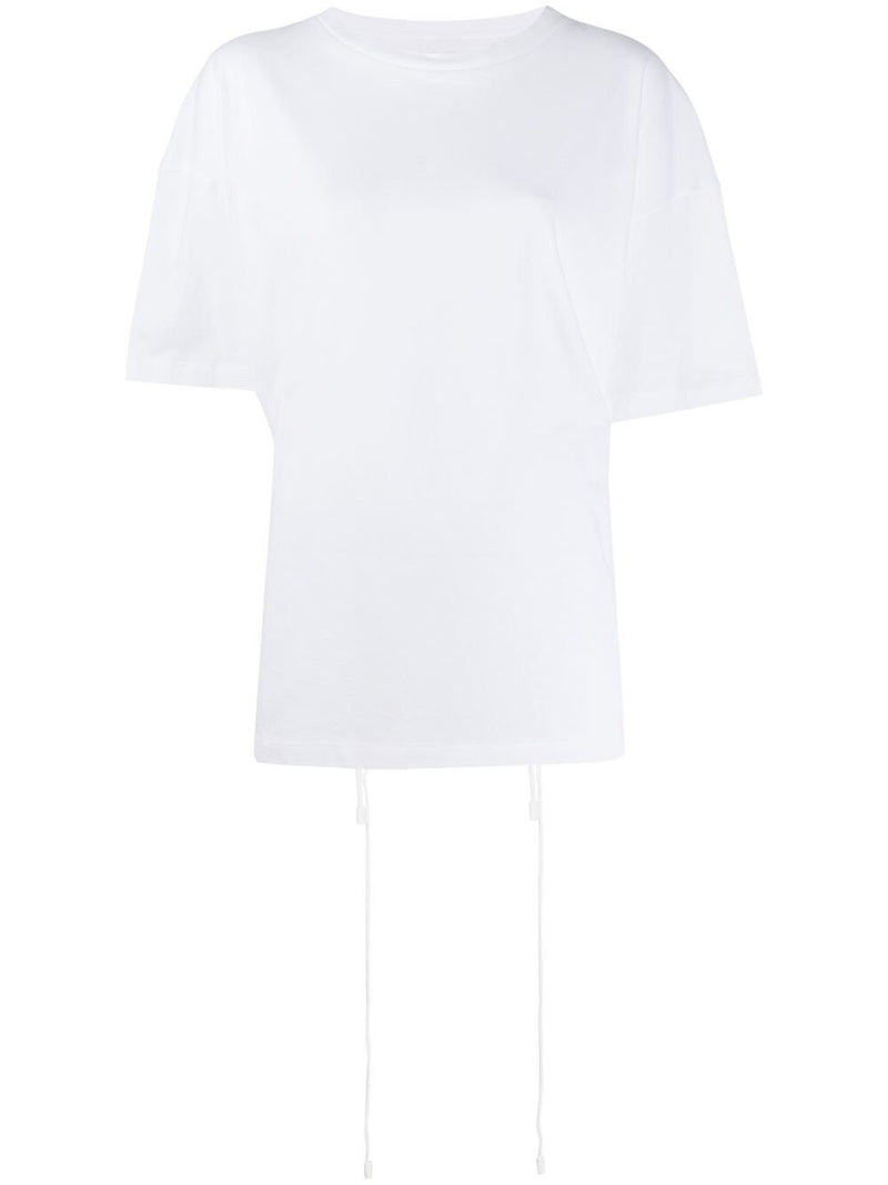 COTTON T-SHIRT WITH BACK STRING DETAIL