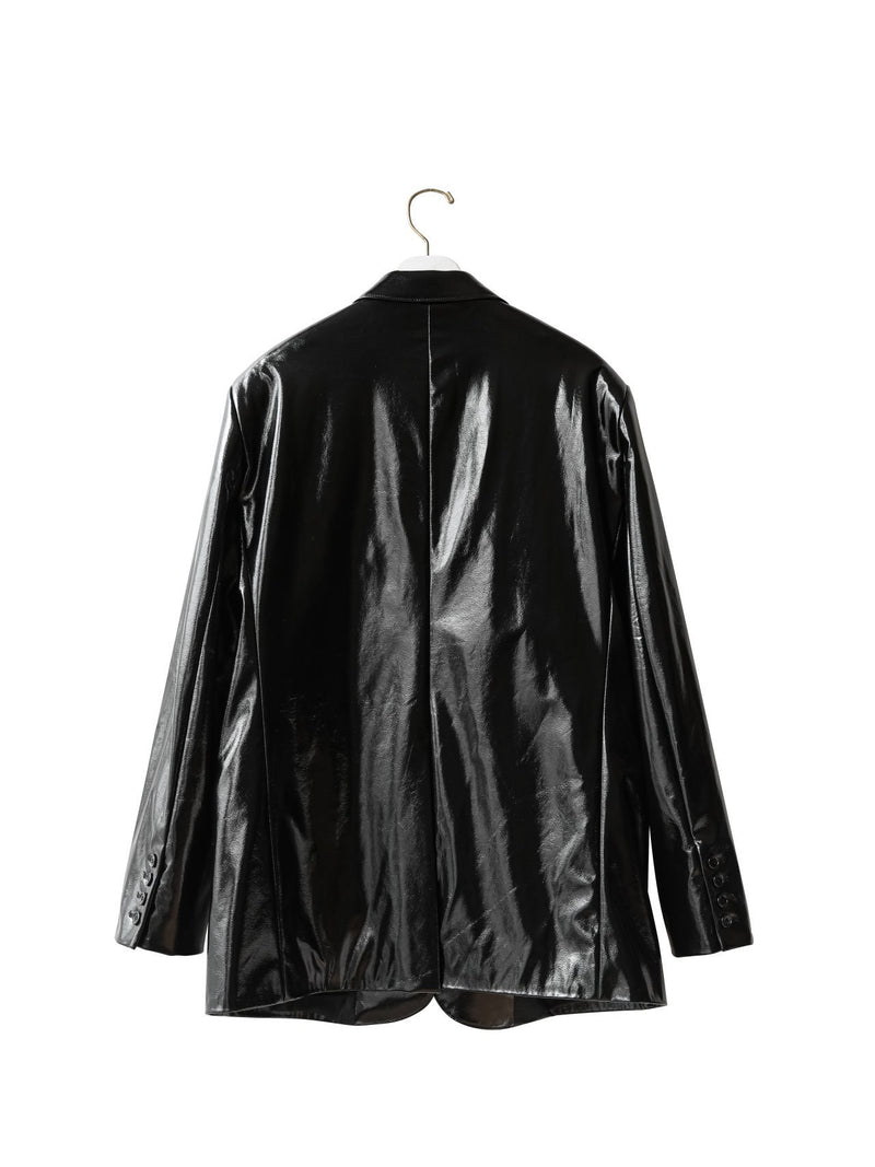 OVERSIZED PATENT LEATHER BLAZER