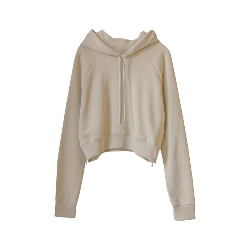 CROPPED HOODIE WITH SIDE ZIP