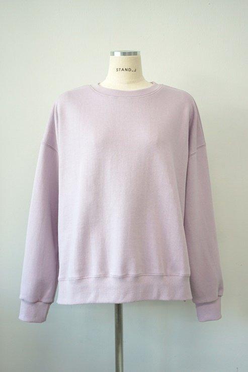 BASIC COTTON SWEATSHIRT WITH SIDE SLIT