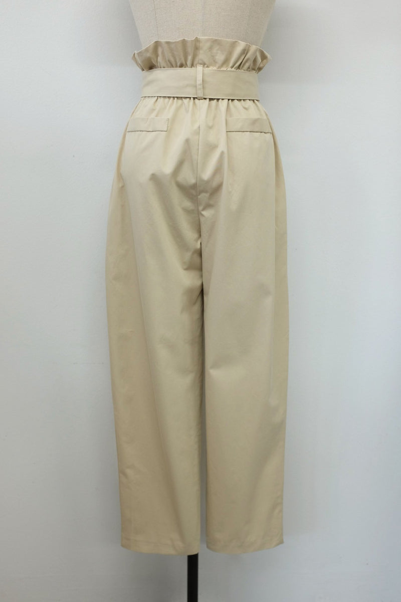 RUFFLE BELTED TROUSERS