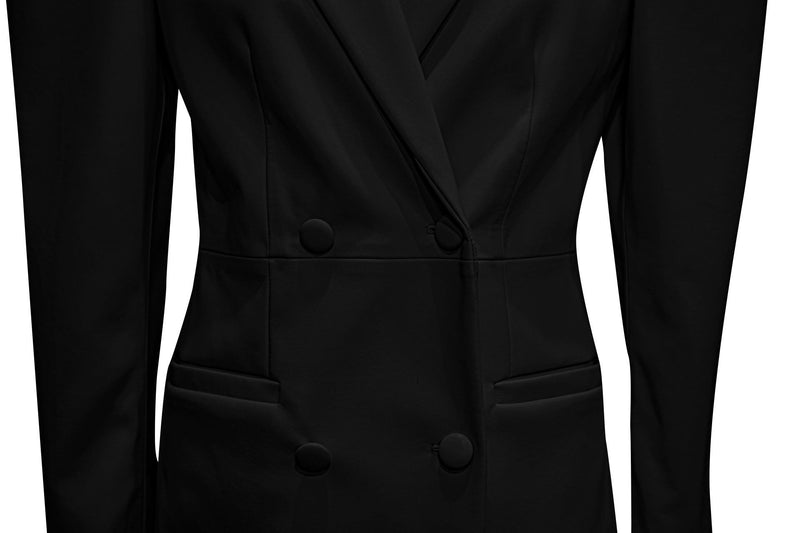 SLIM FIT VEGAN LEATHER BLAZER