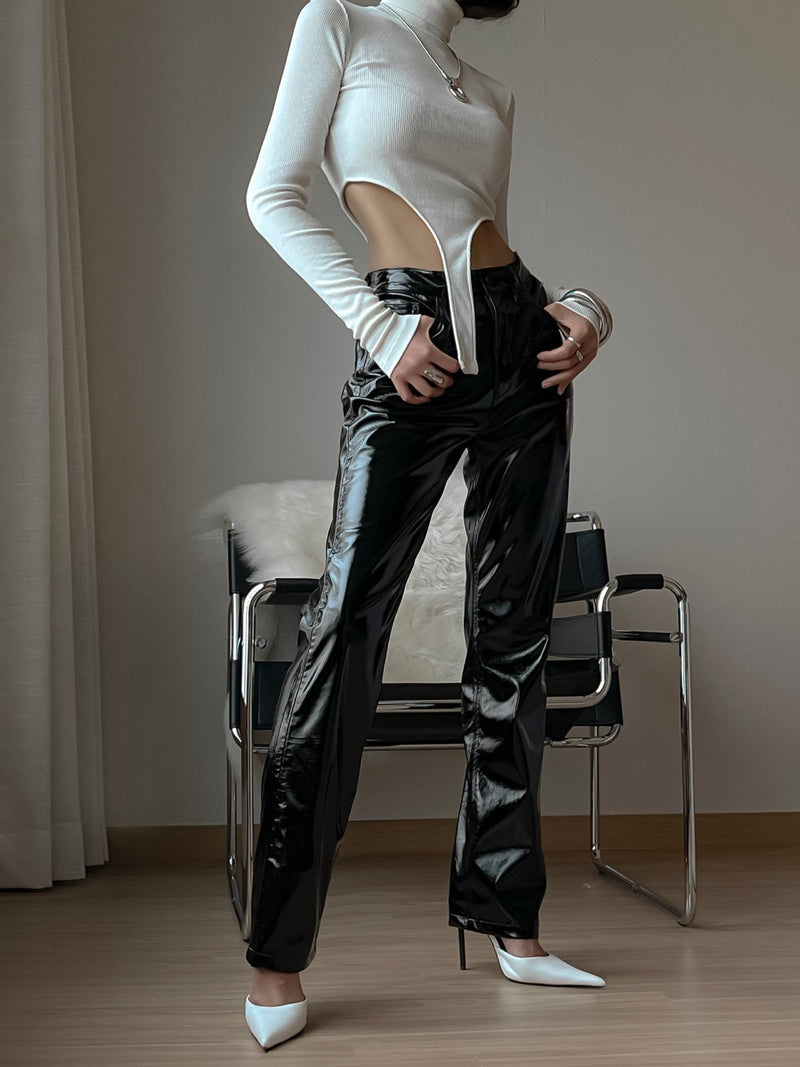 CLASSIC PATENT LEATHER TROUSERS