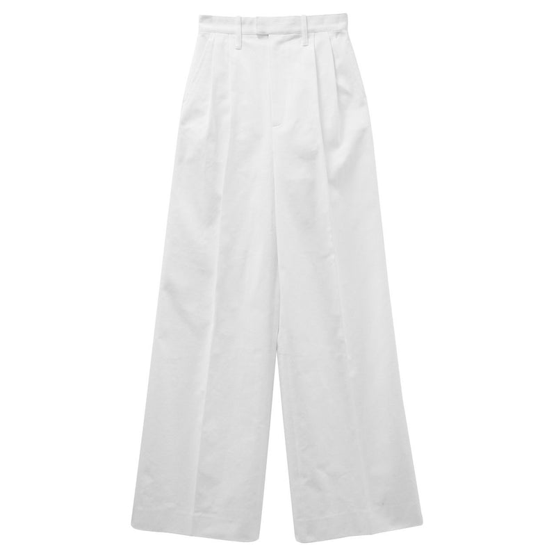 PIN TUCK COTTON TROUSERS