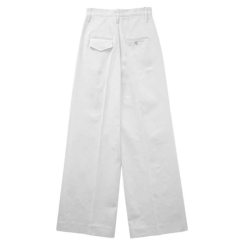 PIN TUCK COTTON TROUSERS