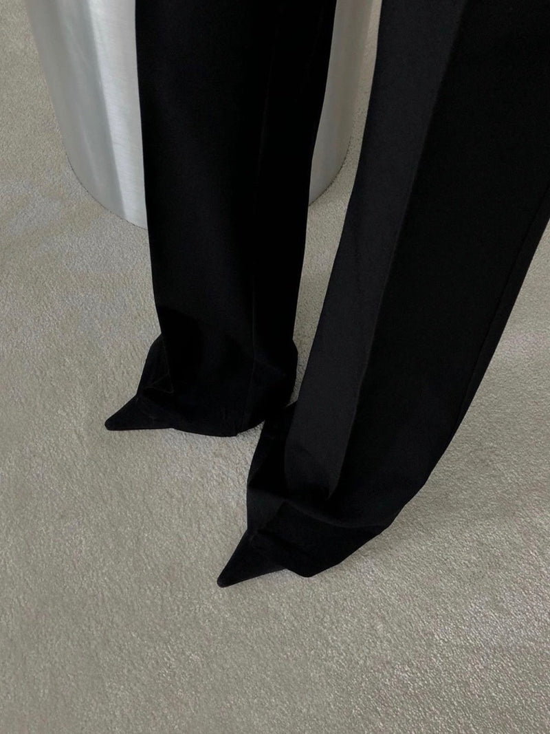 PIN TUCK COTTON TROUSERS