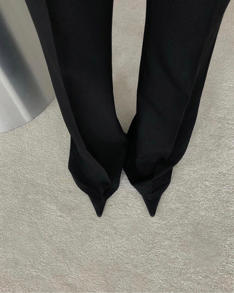 PIN TUCK COTTON TROUSERS