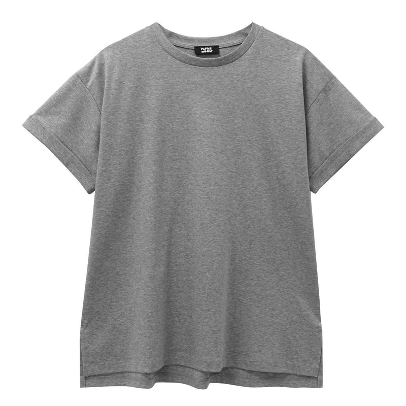 ROLLED SLEEVE COTTON T-SHIRT