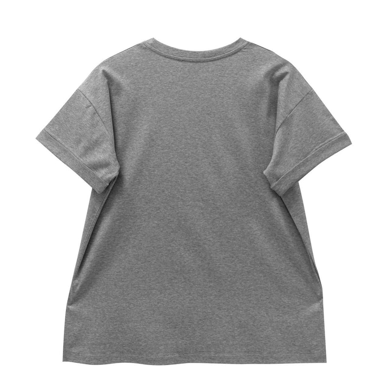 ROLLED SLEEVE COTTON T-SHIRT