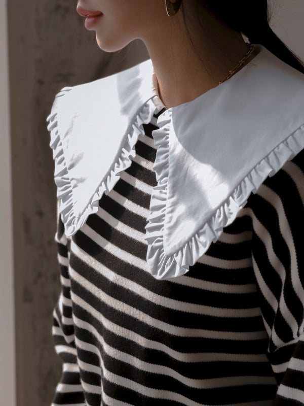 OVERSIZED SHAWL COLLAR COTTON BLOUSE