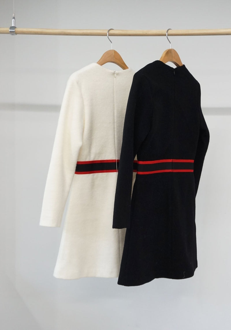 CONTRAST WOOLEN DRESS